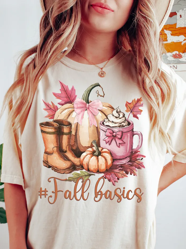 Fall Basics png, Fall png, Autumn png, Retro fall png, Fall Sublimation, Coquette pumpkin png, Coffee fall png, Fall Autumn Shirt