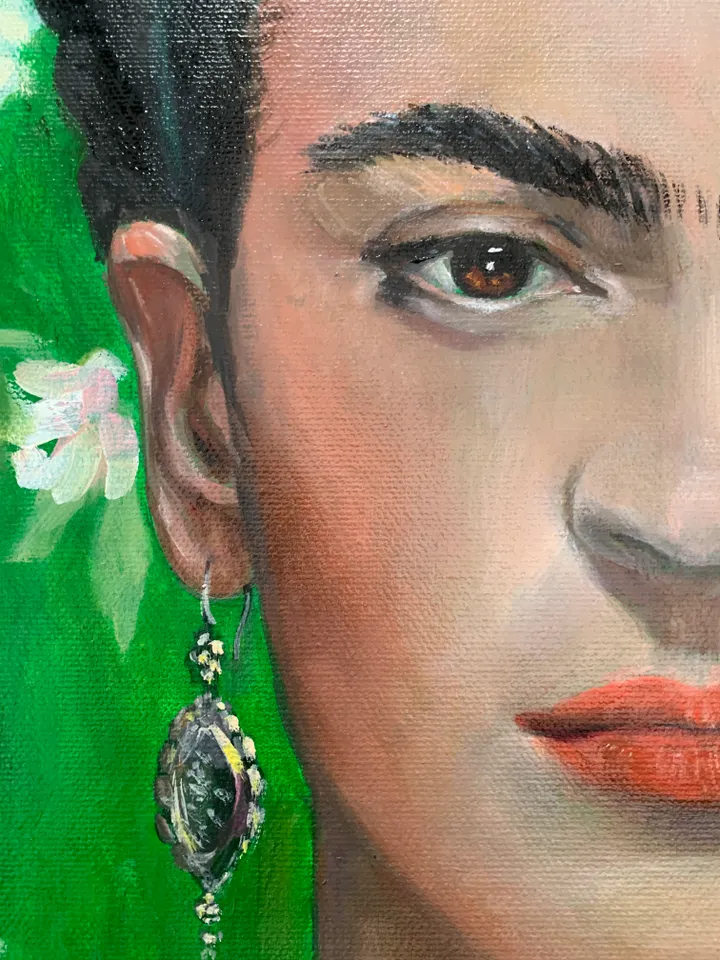 Frida Kahlo Portrait Oil Painting on Canvas 16x24 inches