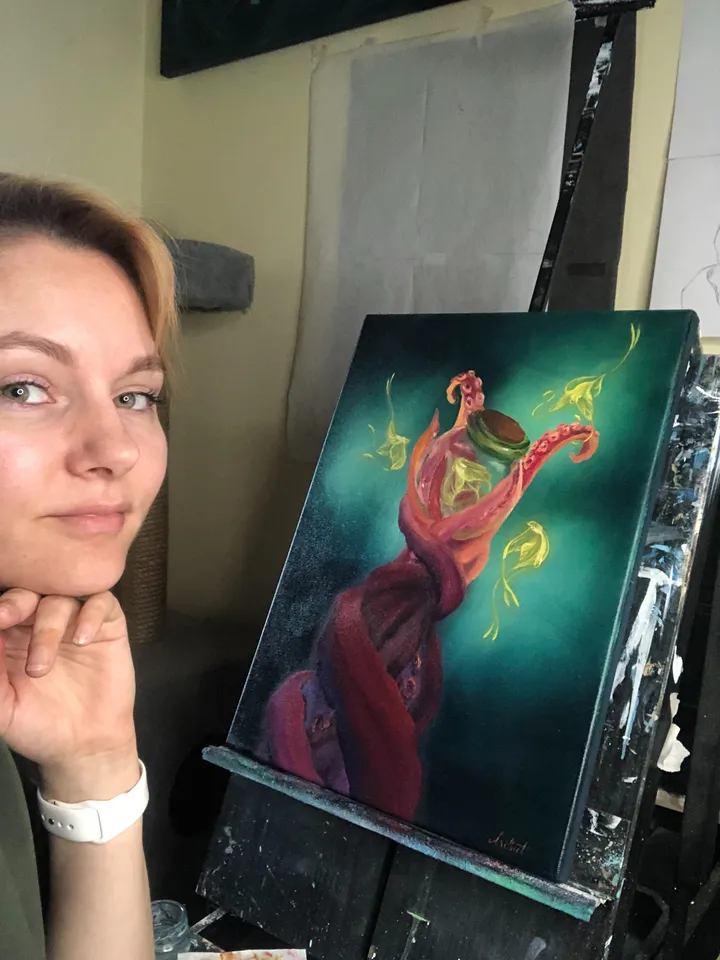 Butterflies painting Octopus artwork