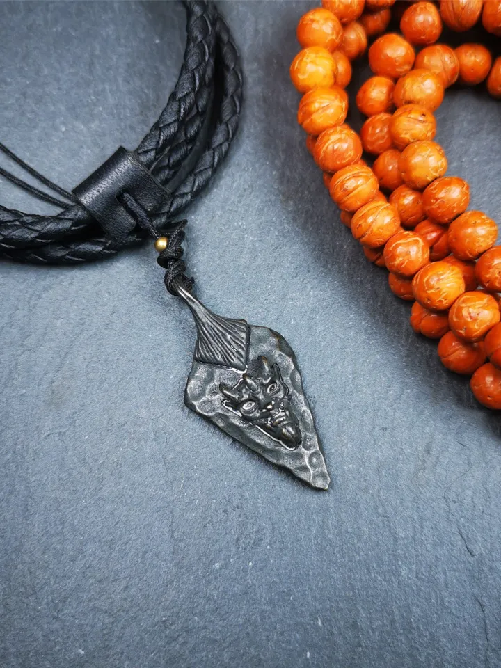 Gandhanra Handmade Amulet,Demon Pendant,Evil Spirit or Devil, Made of Copper,1.77"