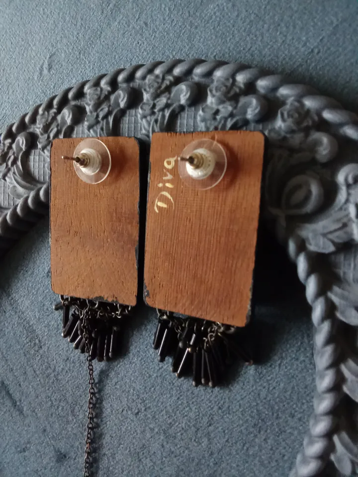 "Scarlet poppy" earrings