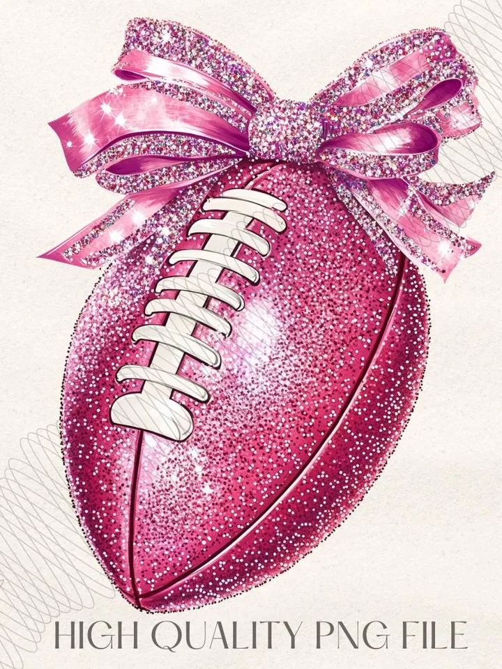 Pink Football png Glitter football Disco football Game day Football mama Sports Football girly Pink Ribbon png Football Pink Out Football