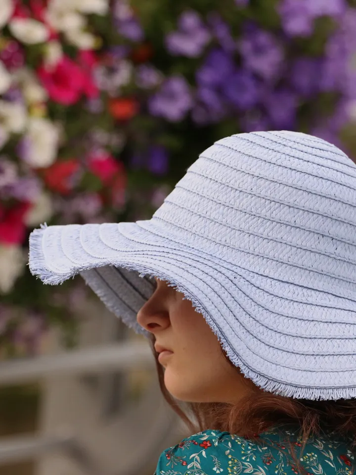Women Straw Hat wide brim foldable Summer hat, floppy beach hat, Raffia hats, straw sun hat, seaside hat