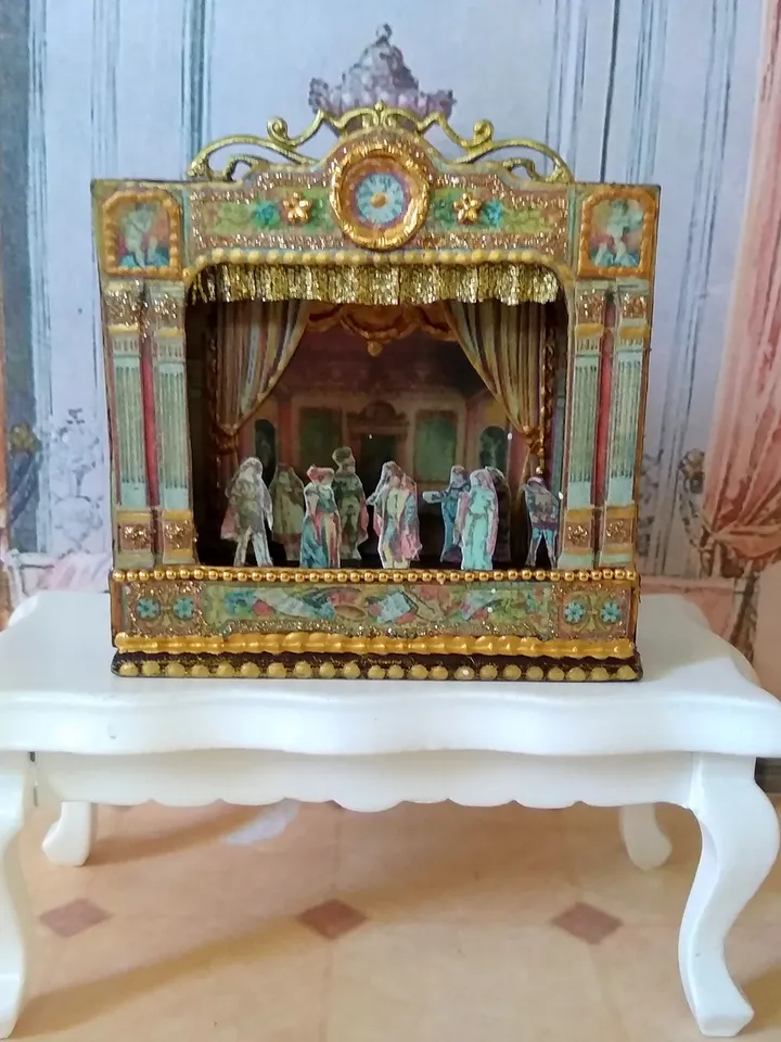 Puppet show. Paper theater.1:12 scale.