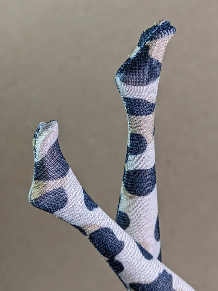 Handmade leopard-print tights for 1/6 scale fashion dolls