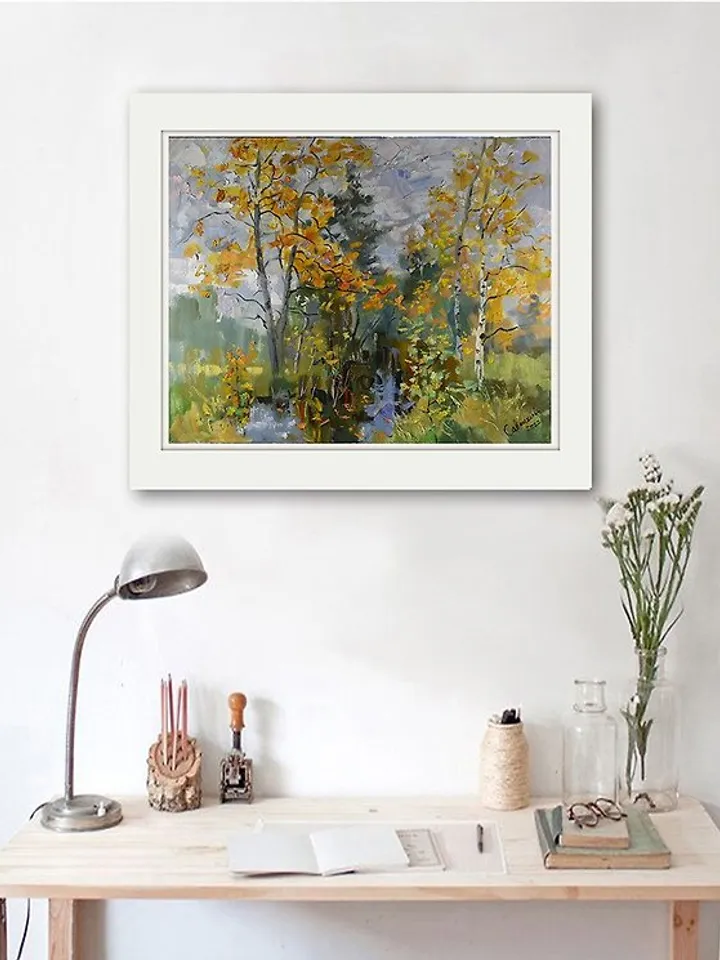 Autumn Painting Nature Landscape Impressionism Tree Original Art Plein Air
