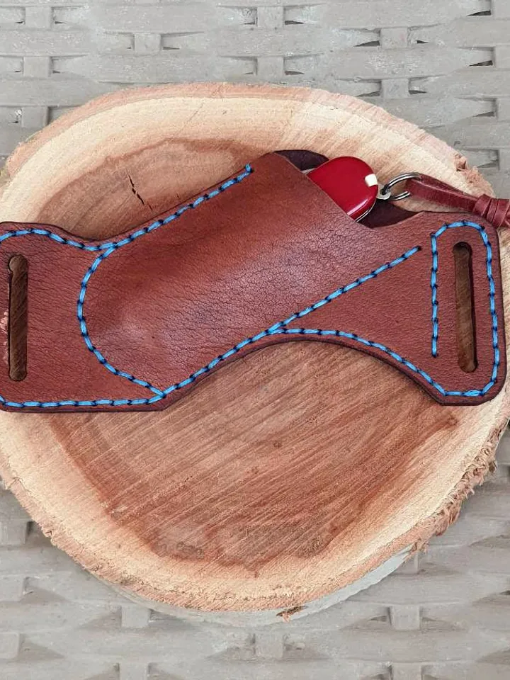 Folding Knife Leather Sheath Organizer EDC Tools fast&easy, pdf pattern sheath, knife sheath, victorinnox, openil, buck, Swiss Army