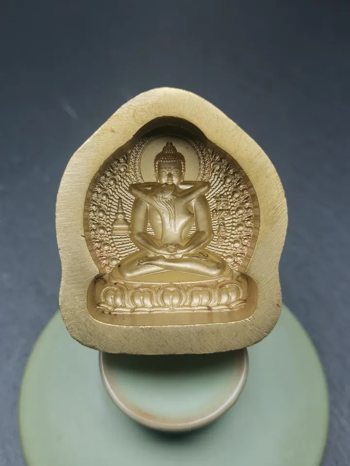 4.5cm Height Samantabhadra Yab Yum Tsa Tsa Mold,Gandhanra Unique Tibetan Buddha Statue Mould For Making Clay Statue,Tsha Tsha Mold