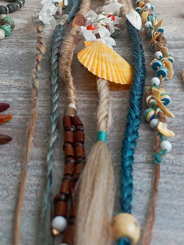 Dreadlocks on a hair band