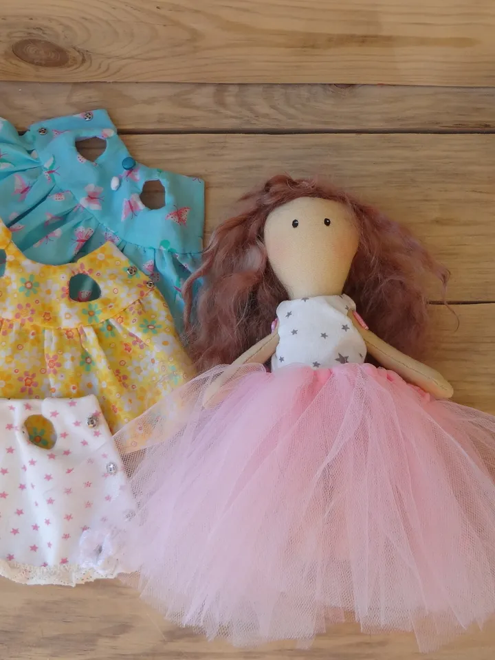Small doll sewing pattern pdf - Ragdoll with clothes - Doll sewing pattern – Doll clothes pattern – 6 inch doll pattern