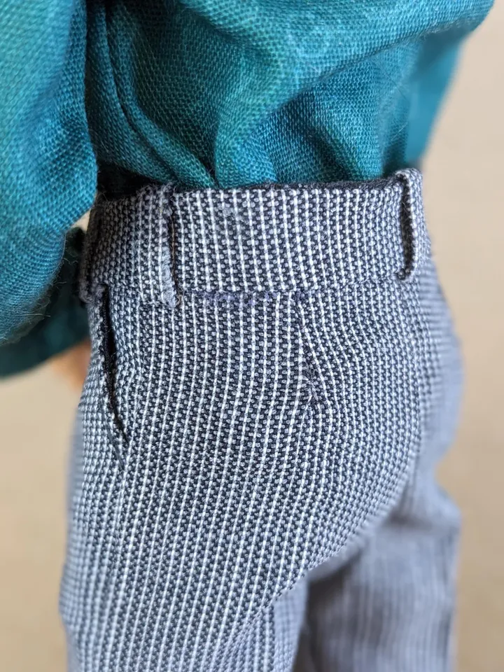 Classic gray pants for 12 inch fashion male dolls