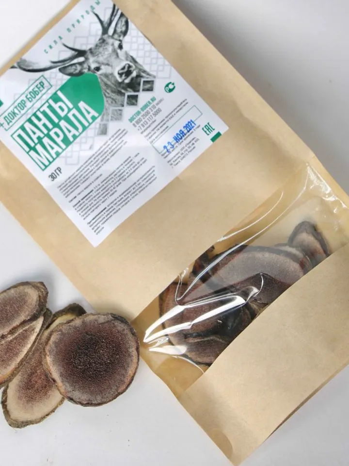 Dry slices of maral antlers, 30 gr.(1.01 oz)