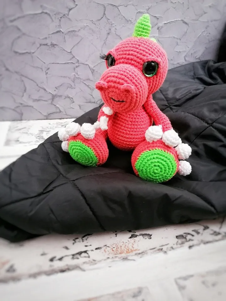 PDF crochet Tyrannosaurus Amigurumi crochet pattern Dinosaur, T-Rex, cute dino, amigurumi dino, baby dino, crochet dinosaur, crochet animal