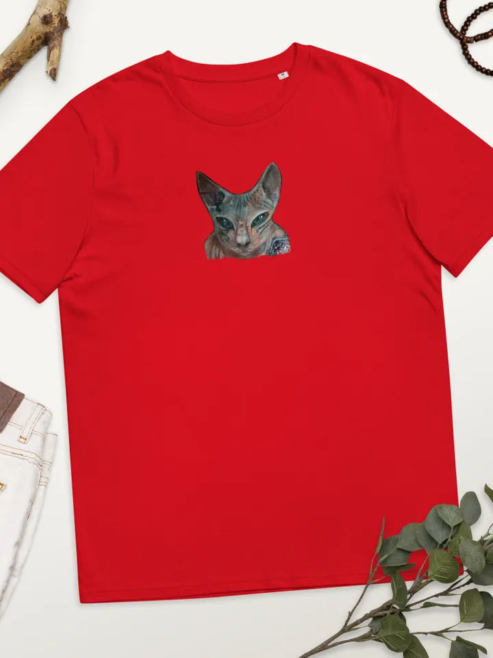 Your cat Unisex organic cotton t-shirt made with my original design,cat lovers gifts