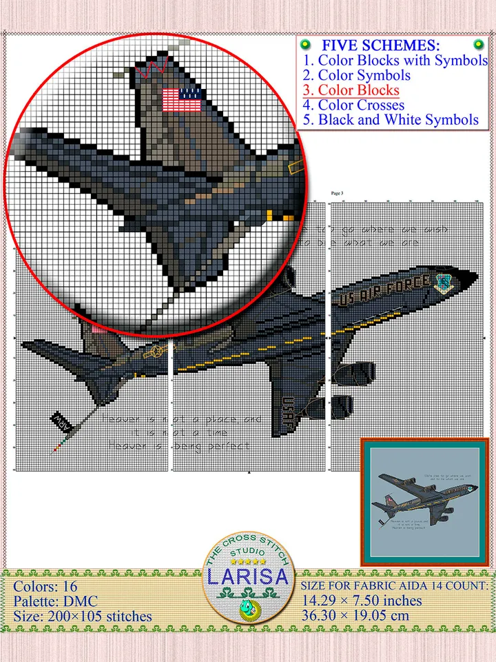 KC-135 Cross Stitch Pattern | KC-135 Stratotanker