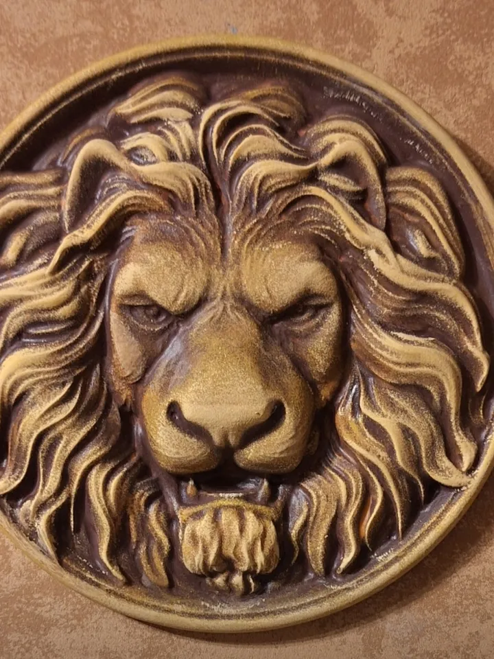 Plastic mold for concrete and gypsum "Lion" DIY 10,62"10,62"1,57 in