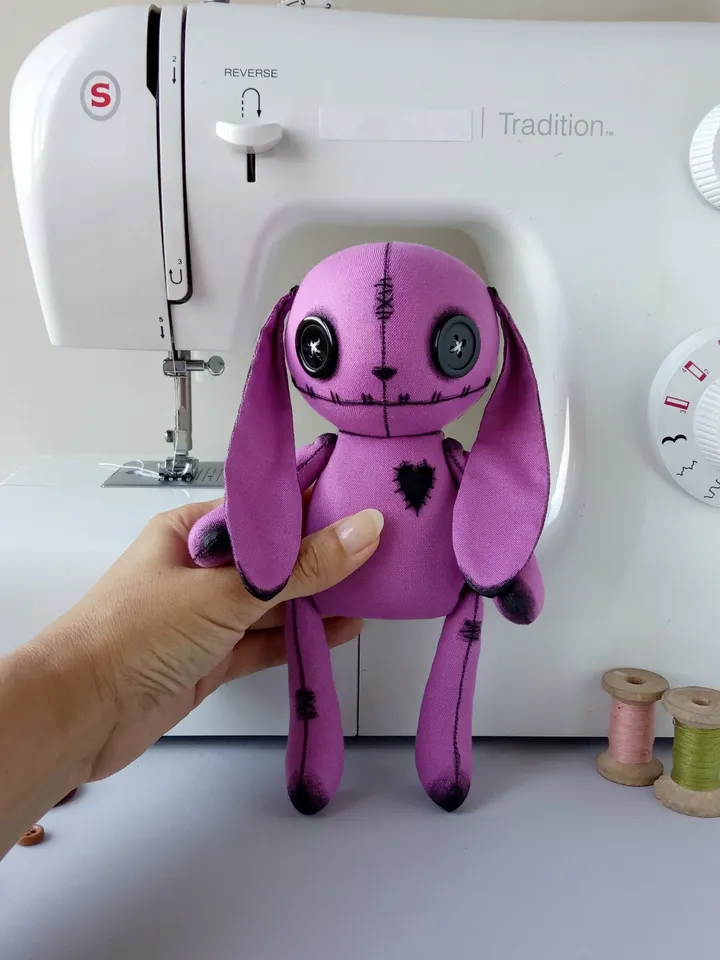 Handmade Bunny Doll – Purple