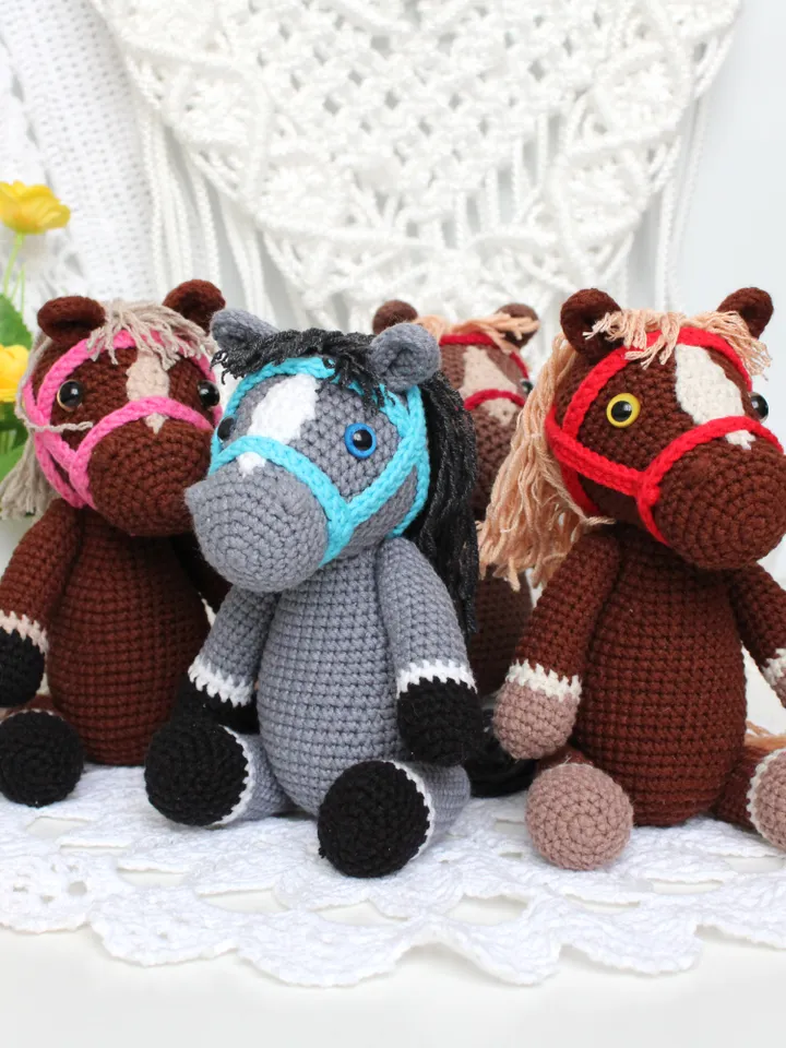 Horse crochet pattern pdf Amigurumi toy horse Farm Animal toy