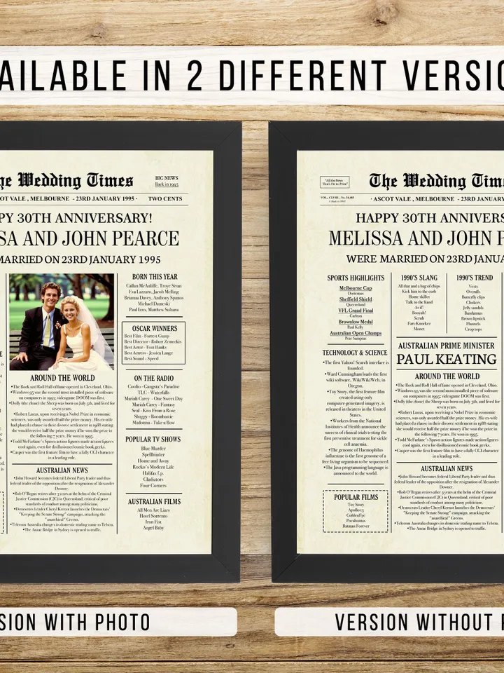 30th wedding anniversary gift for parents, 30th anniversary gift for him, 30th wedding anniversary decorations, gift for husband