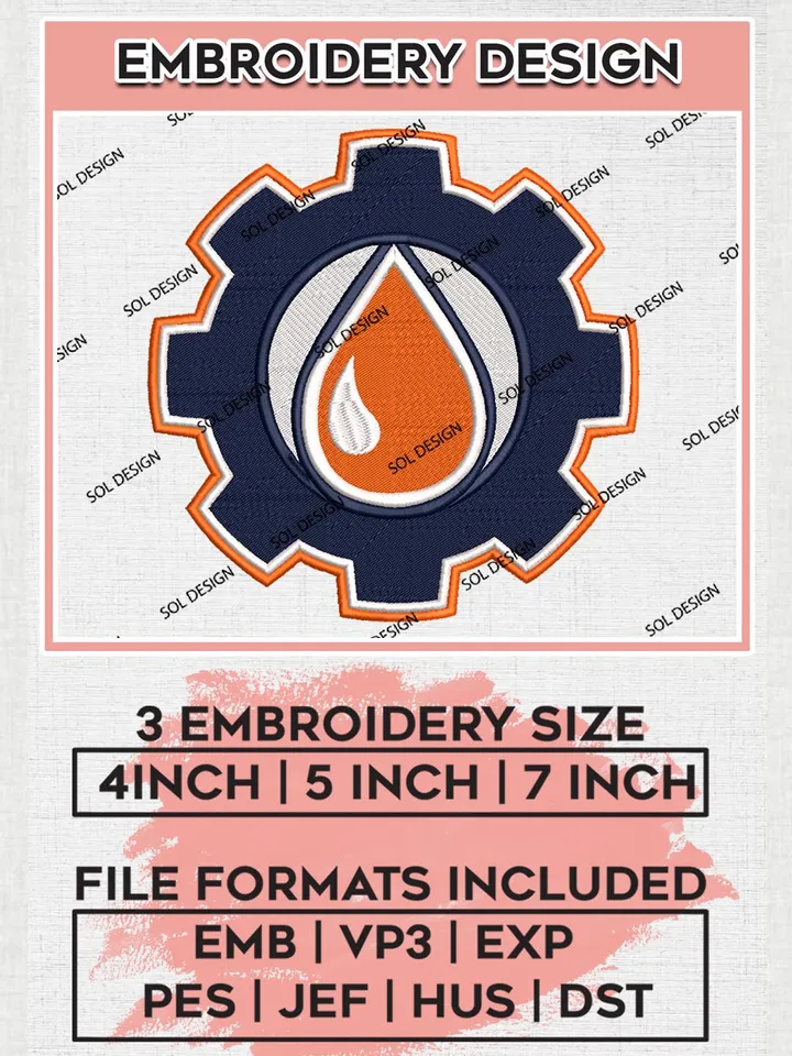 NHL Edmonton Oilers Team Round Logo Embroidery Designs, NHL Edmonton Oilers Team Logo Embroidery, NHL Embroidery Designs, NHL Machine Embroidery Designs, Digital Download