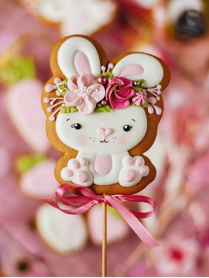 Bunny for Easter cookie cutter Custom stamp for cake topper gingerbread decor cutters sugar cookies polimer clay