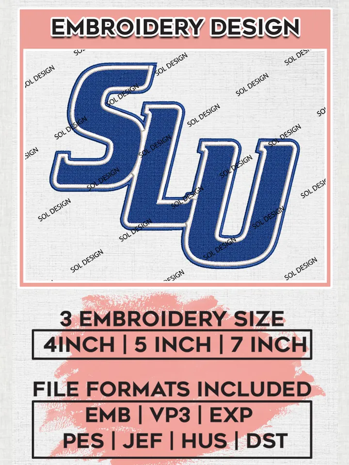NCAA SLU Billikens Team Logo Embroidery Design Files, NCAA Saint Louis Billikens Machine Embroidery, NCAA Teams, 3 sizes, NCAA Machine embroidery designs, Digital Download
