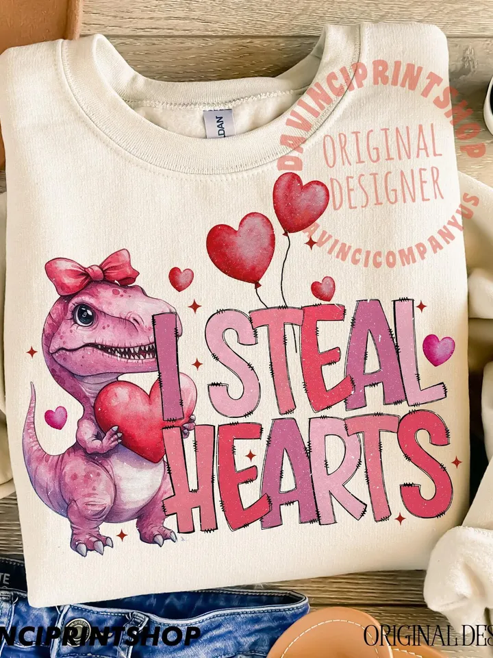 I Steal Hearts PNG, Valentines Day Png, Kids Valentine png, Girls Valentine png, Girl Sublimation, Valentines Sublimation, Hearts png, Love