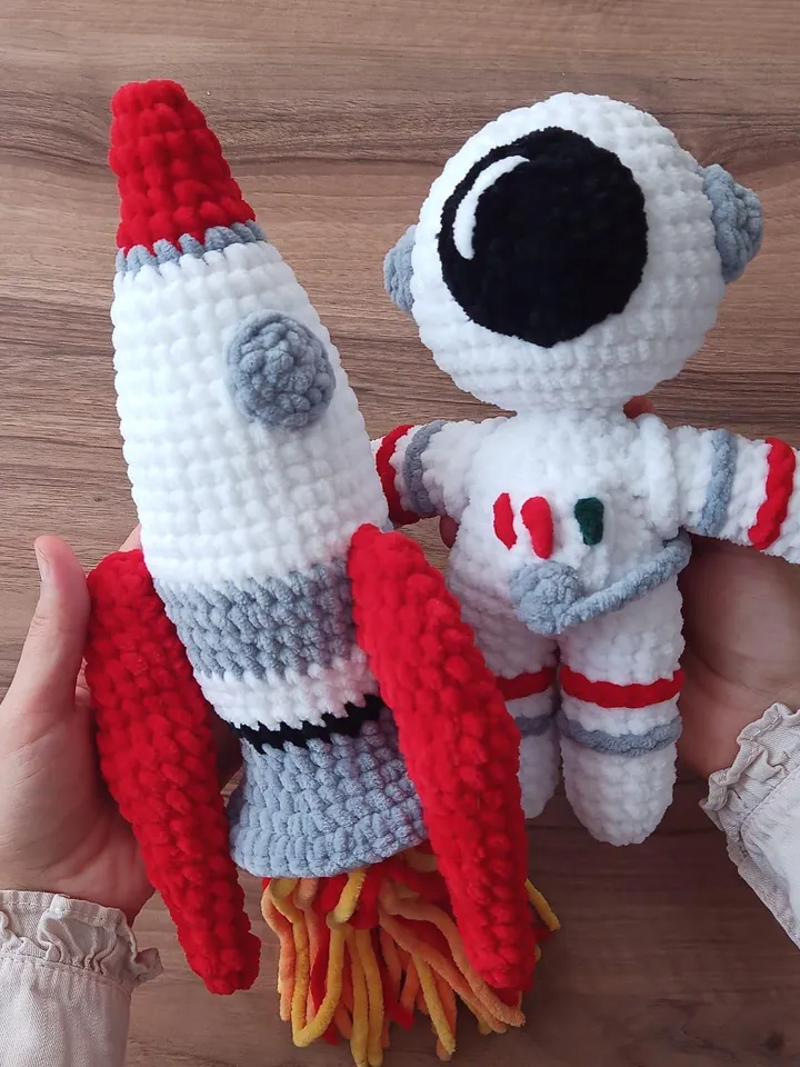 Crochet Astronaut Plushie Toy, Astronaut Baby Shower Gift, Spaceman Plush Toy, Space Gift For Him, Astronaut Birthday Gift