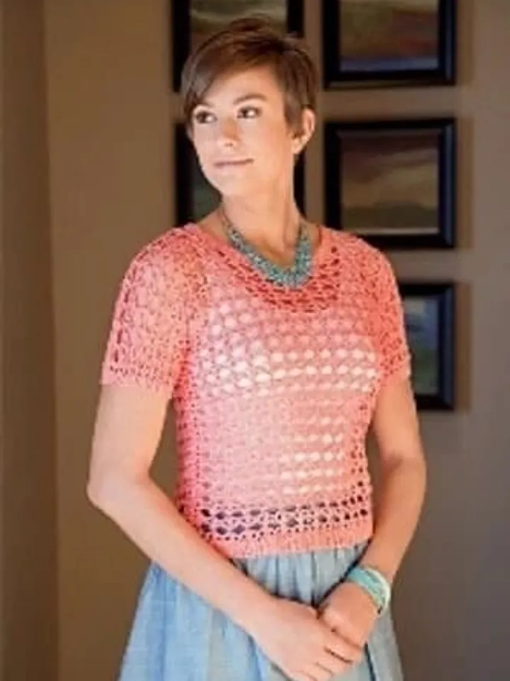 Crochet top pattern top crochet mesh top pdf top summer top pdf