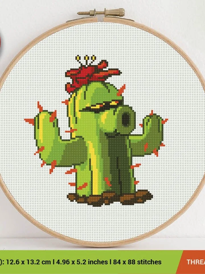 Cactus Cross stitch pattern | Embroidery Pattern | Instant Download | Embroidery Designs
