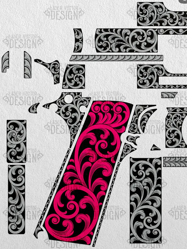 VECTOR DESIGN Colt 1911 government Scrollwork 12