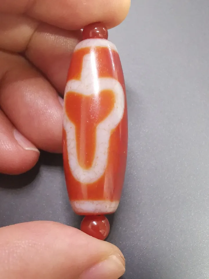 Gandhanra Antique Tibetan Dzi Bead(30 Years Old), Fire Agate Bodhi Bead,Protective Amulet Bead Pendant
