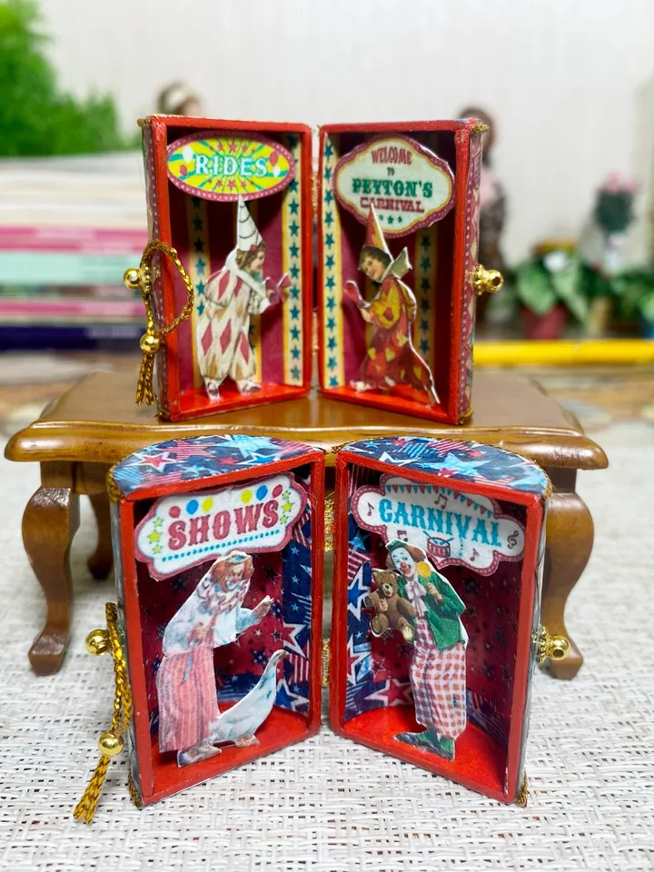 Tutorial. Puppet circus - box. 1:12. Two options.