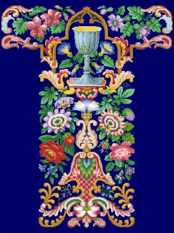 Antique Cross Stitch Pattern Counted Digital Download PDF