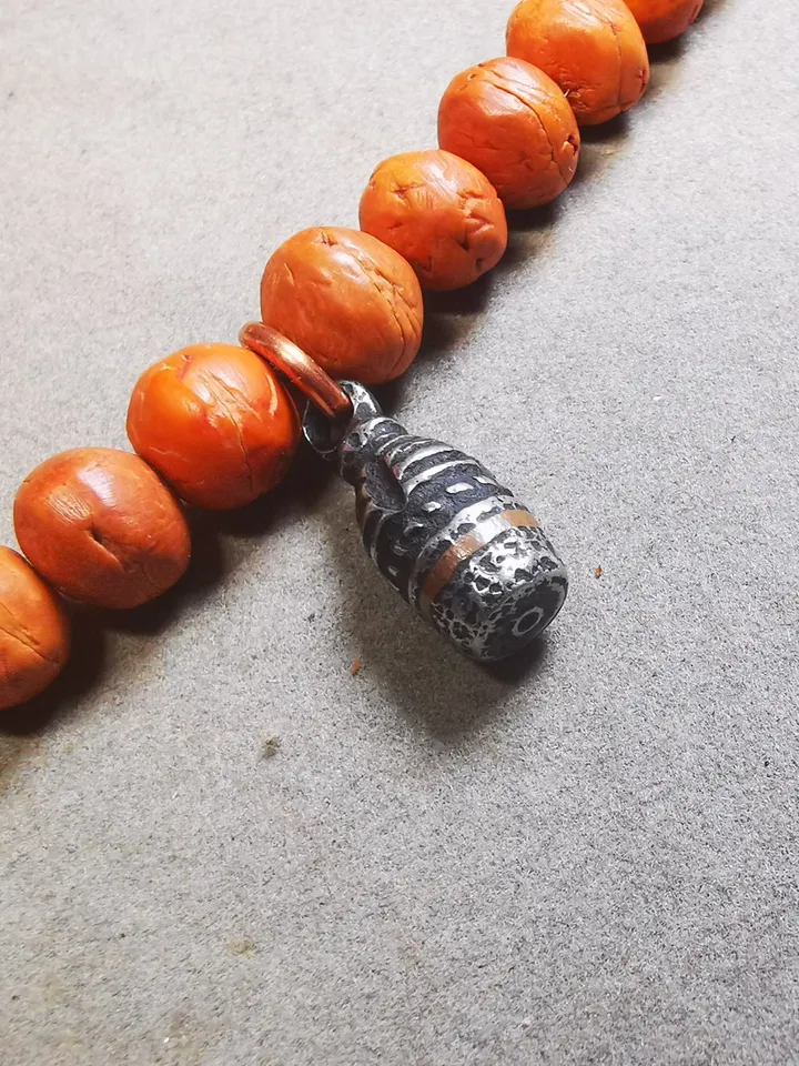 Gandhanra Handmade Tibetan Mala Pendant,Mini Stupa Amulet for Prayer Beads,Bag Hanging,0.75" × 0.47"