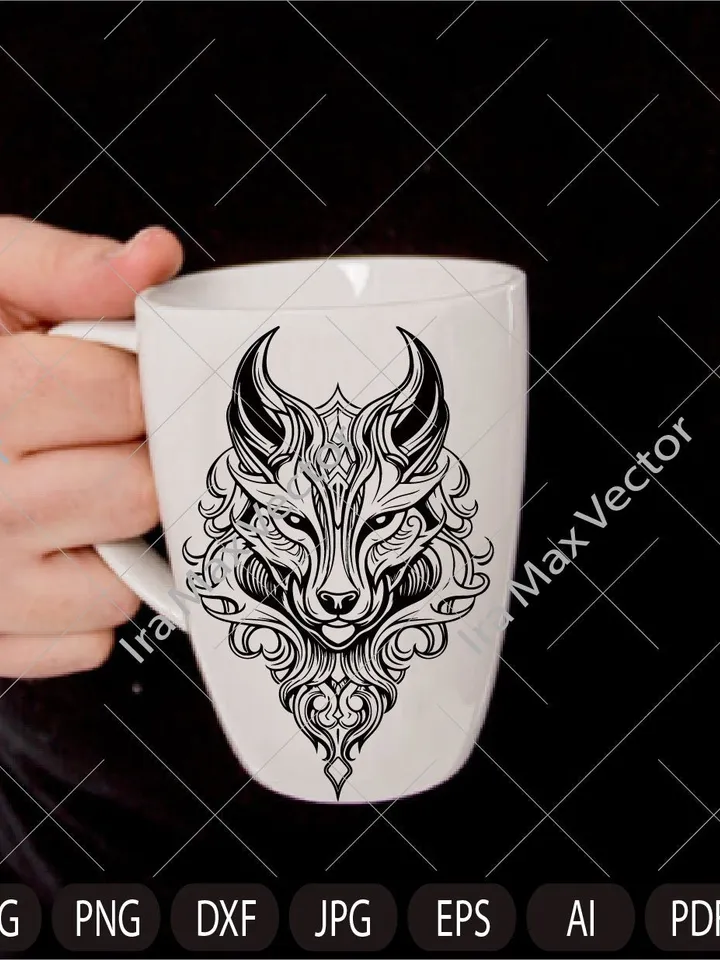 FOX Face svg /Fox heraldic svg/Fox coat of arms/Fox shield/ Fox Head svg / Fox svg /Fox Mascot svg / Fox Printable / INSTANT DOWNLOAD