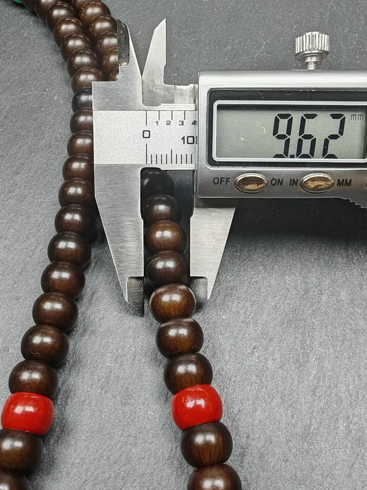 Gandhanra Old Tibetan 108 Prayer Beads,9.6mm Bodhi Root Bead Mala Necklace,Meditation Rosary,Spiritual Gift, 33" Length