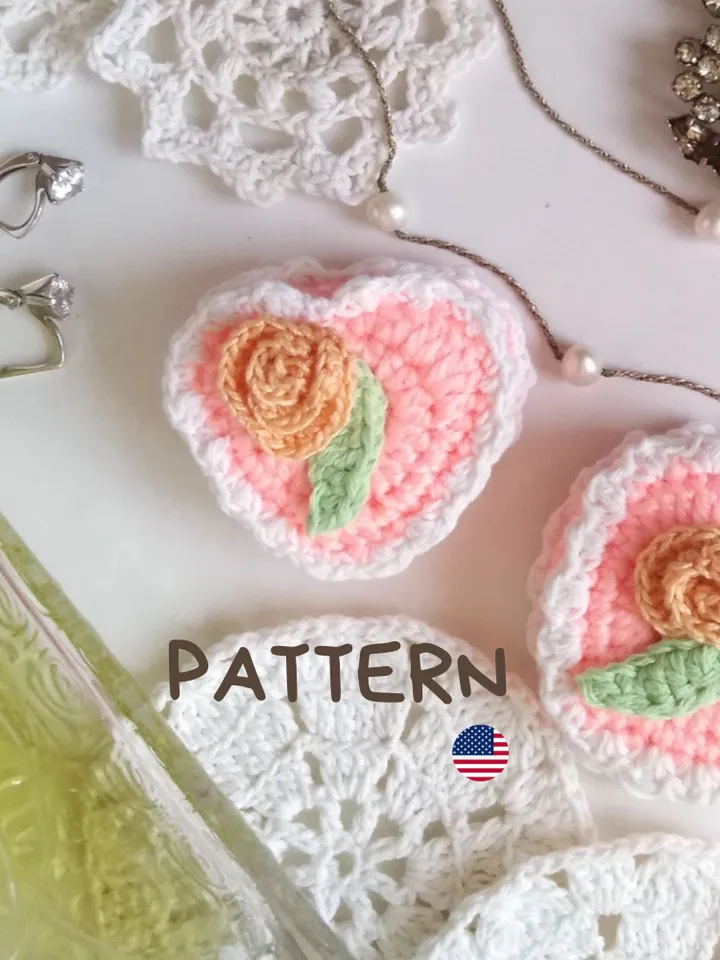 Tutorial: Crochet Brooch Hearts ,
Crochet Heart Pattern