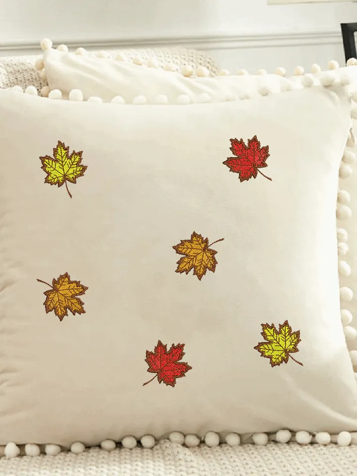 Fall Maple Leaf machine embroidery design