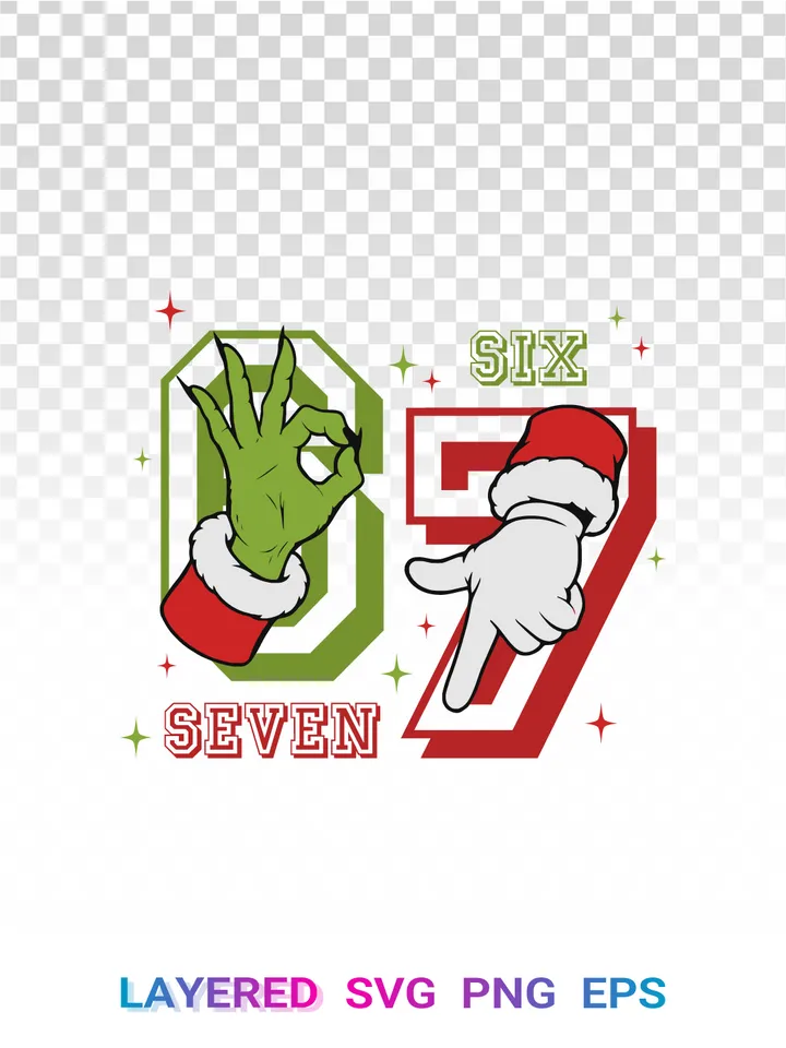 Grinch Christmas Meme SVG, Gen Alpha 67 Trend PNG Cricut