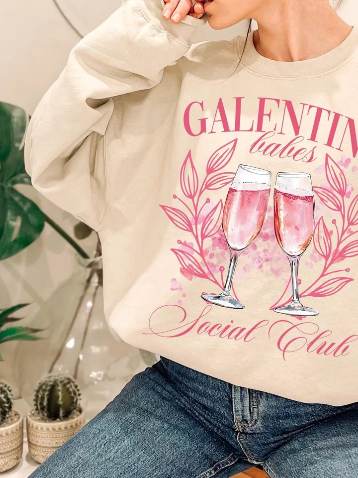 Galentine Png Cupid Png Valentine's Day Shirt Design Cocktail Club Social Club Girls Club Png Preppy Trendy Sublimation Digital Download