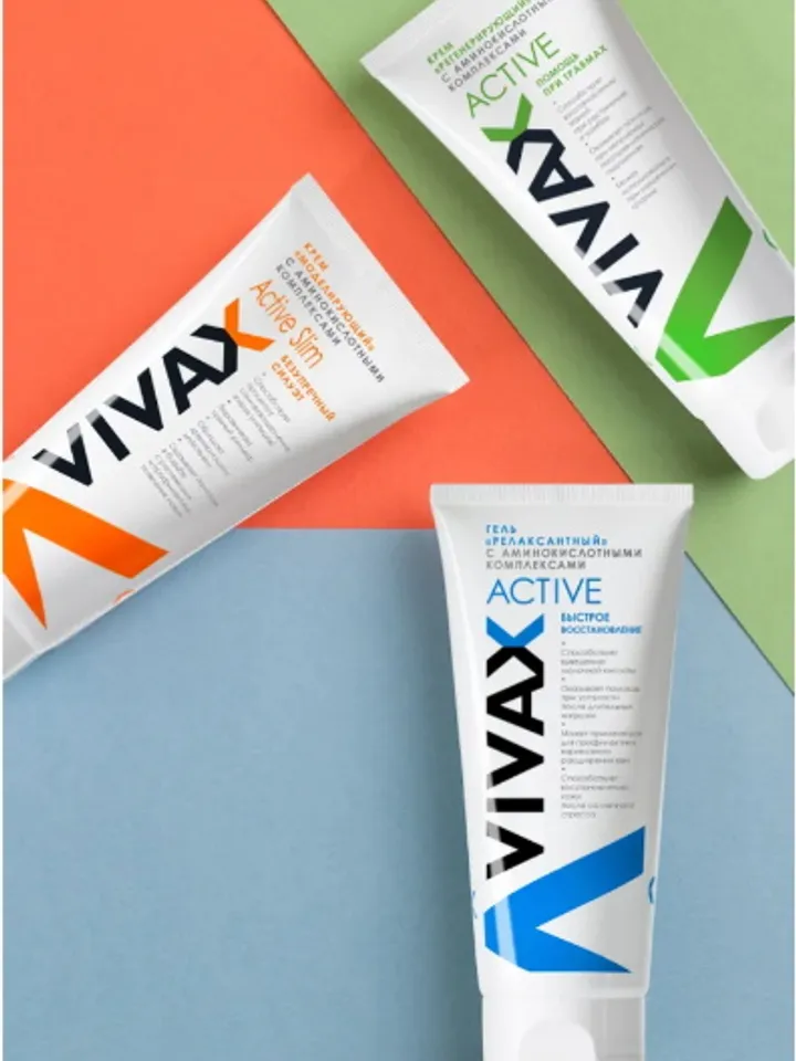 [3pcs] VIVAX SPORT, SLIM creams with ACTIVE PEPTIDE COMPLEXES, Free express delivery