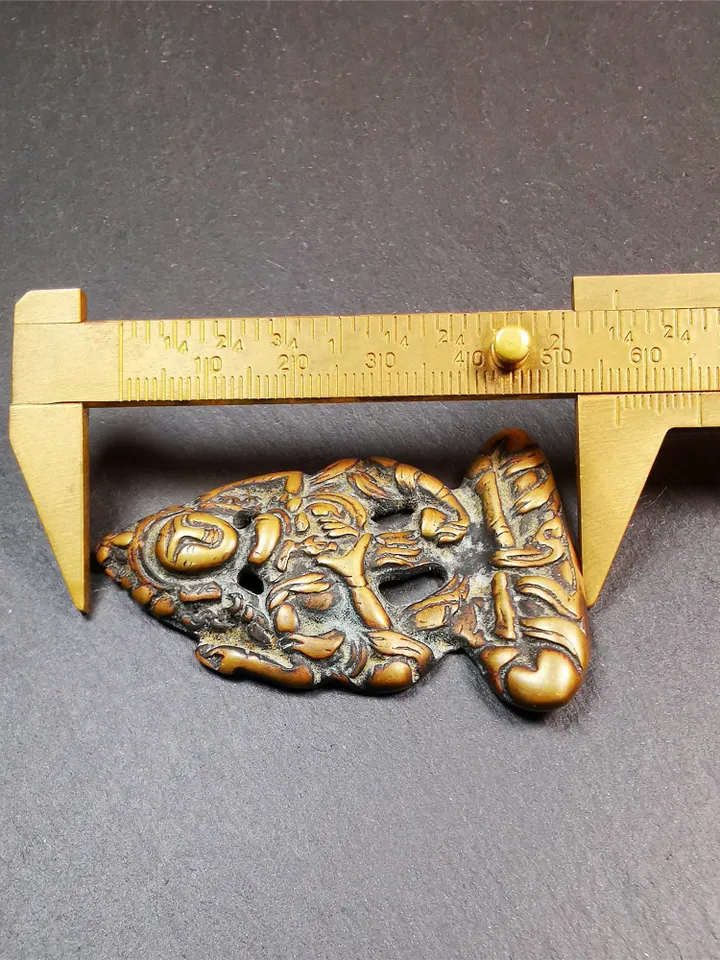 Gandhanra Old Tibetan Buddha Statue Pendant,Vajrasattva,Dorje Sempa,2.24" × 1.57"