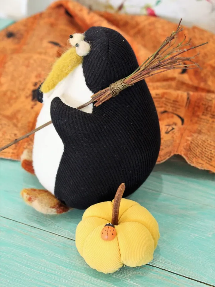Plush soft penguin toy- Halloween decor, funny gift for friend