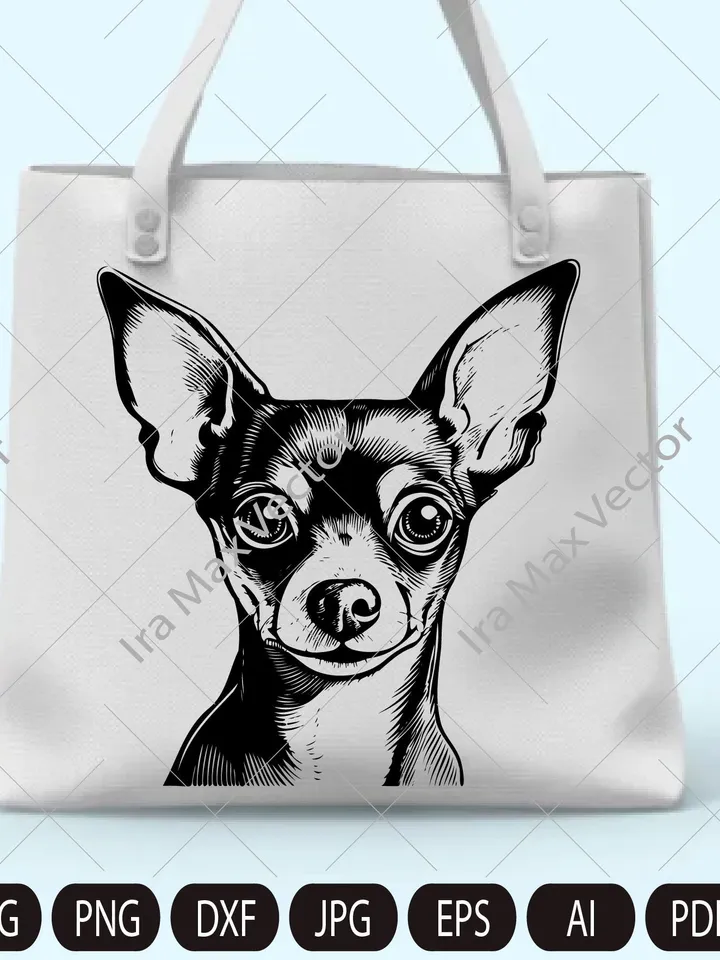 Toy Terrier svg, Toy Terrier svg file , Toy Terrier printable tshirt design, Toy terrier head svg, Toy terrier face svg, Toy terrier print