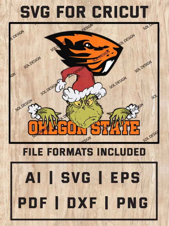 Grinch Oregon State Beavers SVG, NCAA SVG Design, NCAA Oregon State SVG, NCAA Beavers Team Cricut, Christmas Svg, Grinch svg, Digital Download