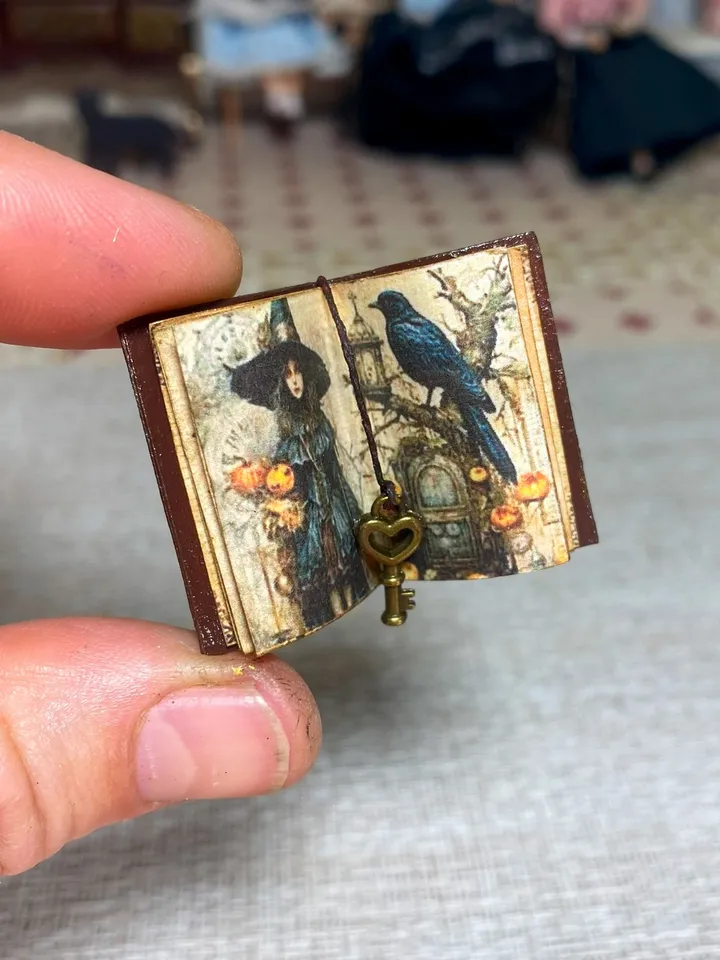 Antique books for dollhouse. 1:12. Handmade.
