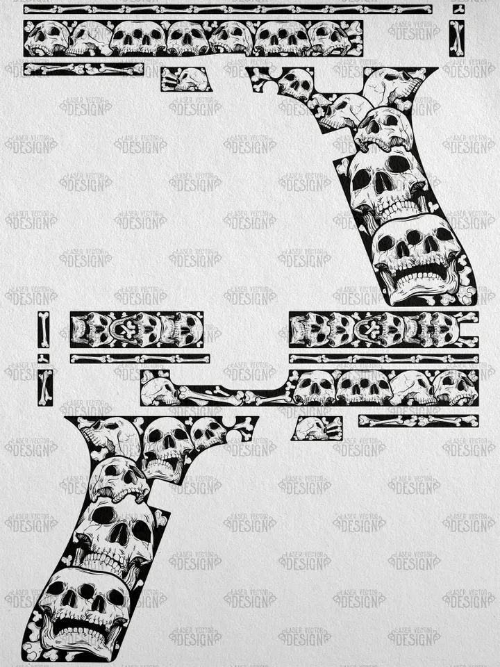 VECTOR DESIGN Glock 17 gen 4 Skulls and bones