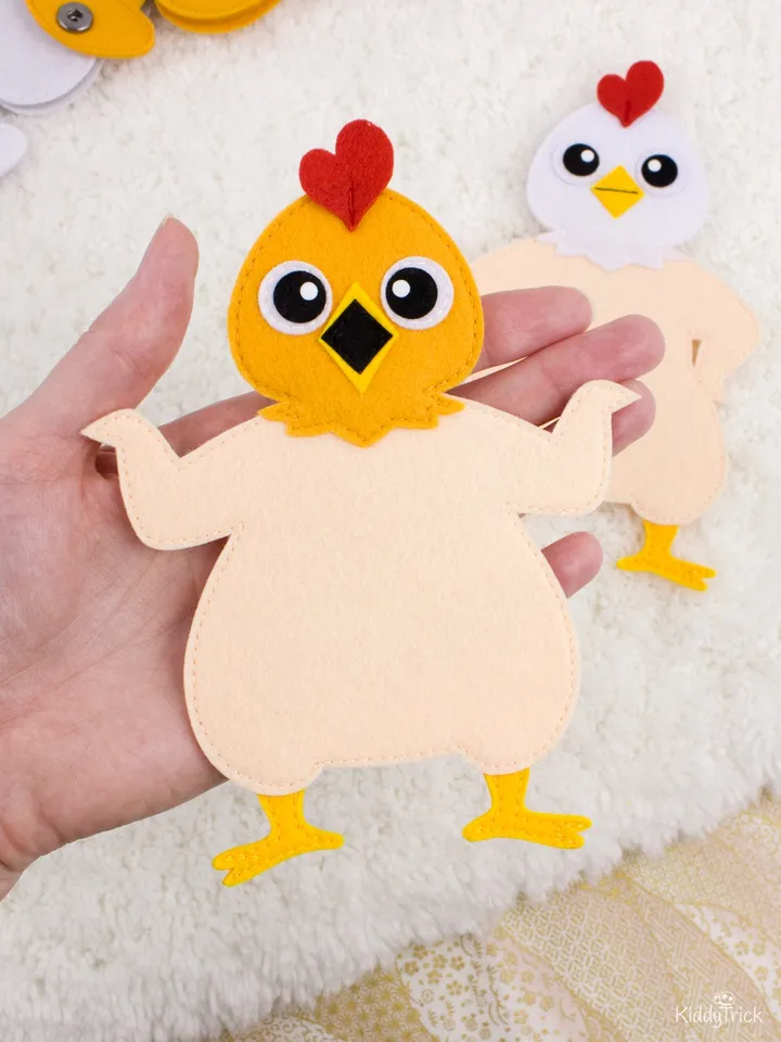 Felt Chickens Sewing Pattern - Dress Up toy