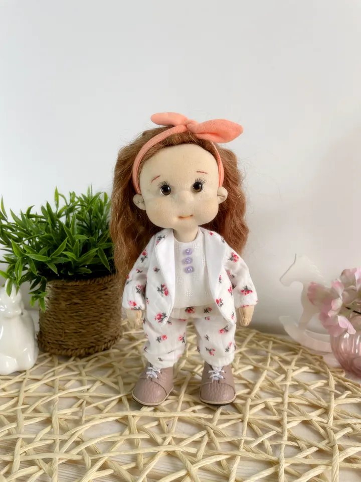 Art Doll Waldorf Doll Inspiration Handmade Textile Doll Birthday Gift for Girl